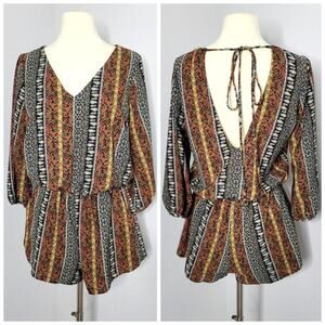 Carmela Boho Micro Floral Print Romper Size Small